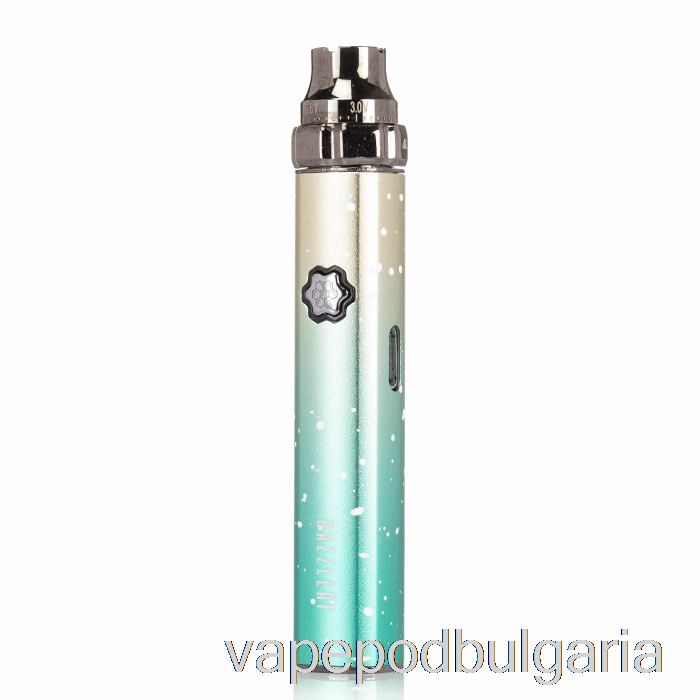 Vape Bulgaria Dazzleaf Squarii Top Twist 510 батерия Gold / Green Splatter